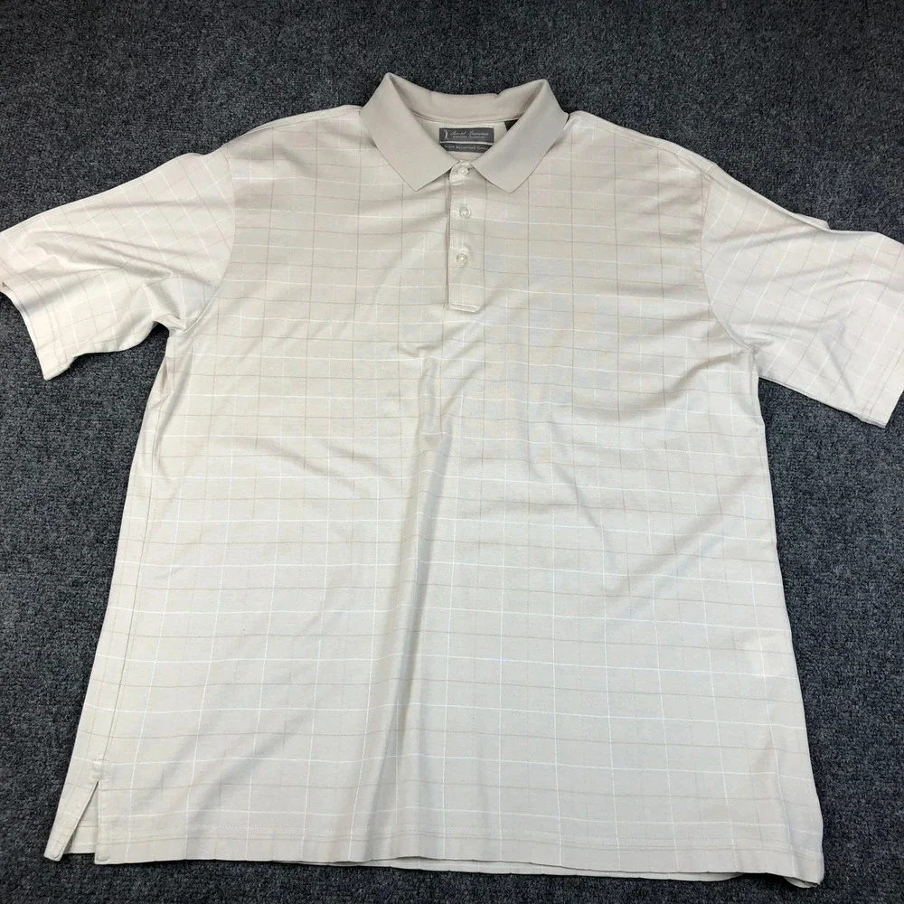 Daniel Cremieux Mens Large‎ Signature Polo Shirt Triple Mercized Cotton Plaid